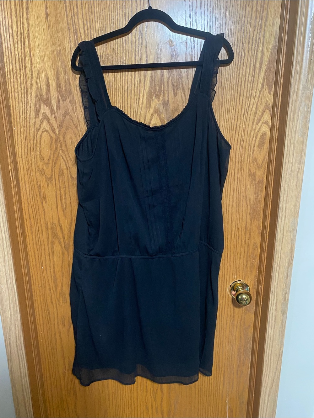 Classic Black ruffle Sleeveless Dress